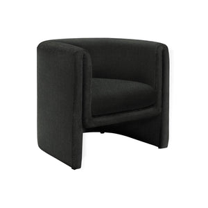 I 8041 - Chaise D'appoint, 30''H, Rembourré, Salon, Chambre À Coucher, Tissu Noir, Contemporain, Moderne - Simple Boutique