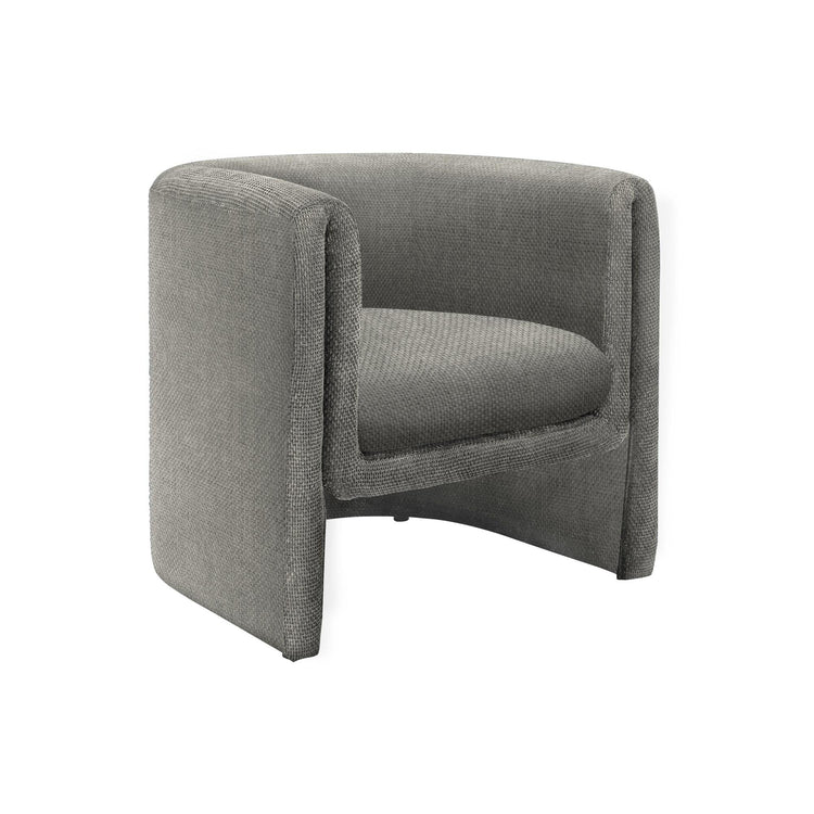I 8042 - Chaise D'appoint, 29''H, Rembourré, Salon, Chambre À Coucher, Tissu Gris Clair, Contemporain, Moderne - Simple Boutique