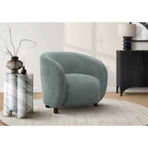 I 8062 - Chaise D'appoint, 29''H, Rembourré, Salon, Chambre À Coucher, Tissu Vert, Contemporain, Moderne - Simple Boutique