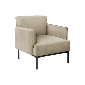 I 8081 - Chaise D'appoint, 33''H, Rembourré, Salon, Chambre À Coucher, Tissu Beige, Contemporain, Moderne - Simple Boutique