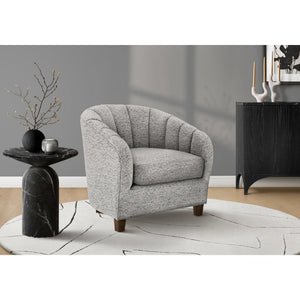 I 8090 - Chaise D'appoint, 31''H, Rembourré, Salon, Chambre À Coucher, Tissu Argenté, Contemporain, Moderne, Transitionnel - Simple Boutique