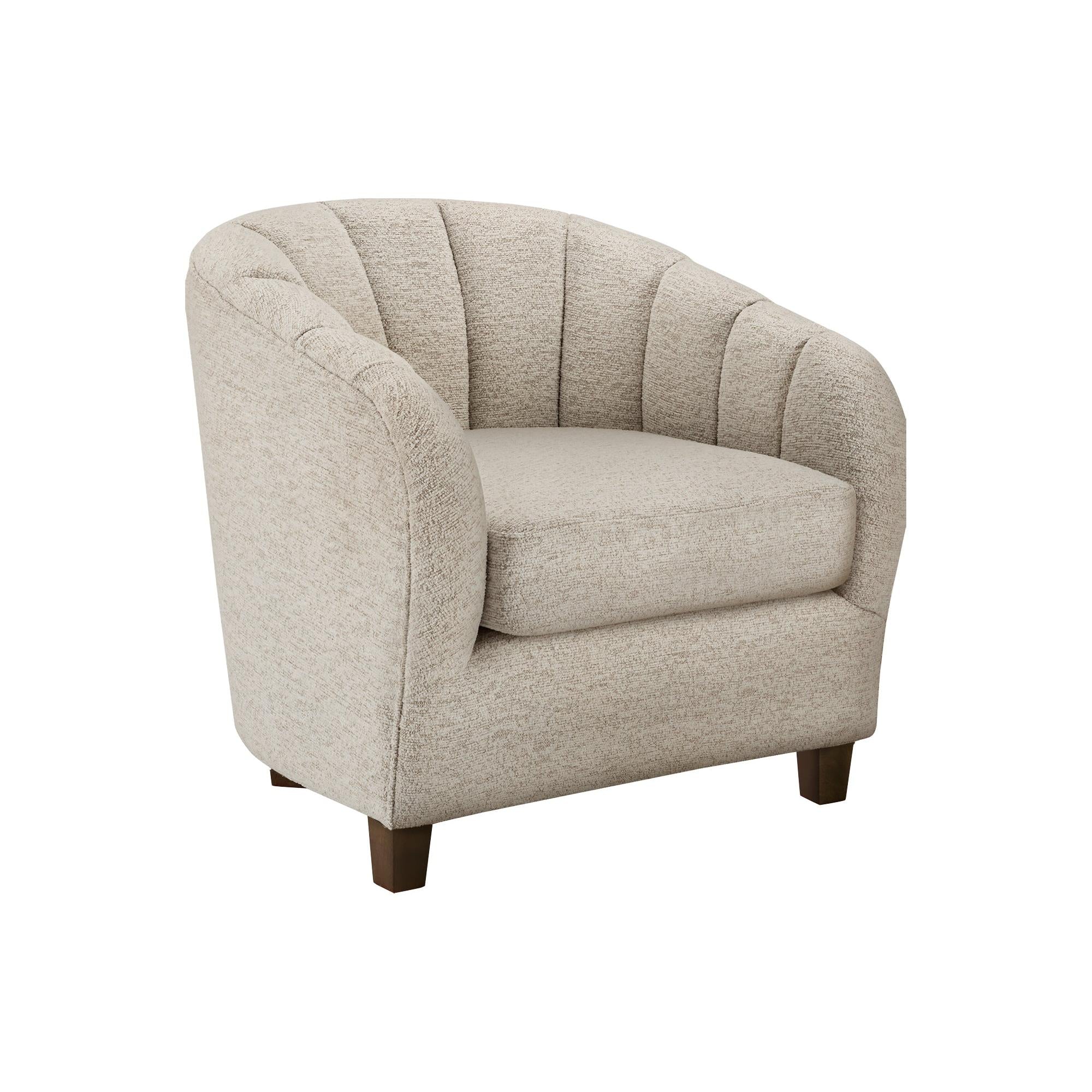 I 8091 - Chaise D'appoint, 31''H, Rembourré, Salon, Chambre À Coucher, Tissu Crème, Contemporain, Moderne, Transitionnel - Simple Boutique