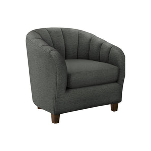 I 8092 - Chaise D'appoint, 31''H, Rembourré, Salon, Chambre À Coucher, Tissu Gris Foncé, Contemporain, Moderne, Transitionnel - Simple Boutique