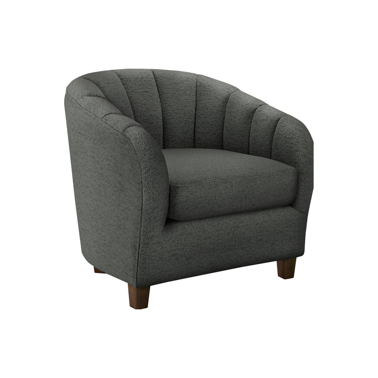 I 8092 - Chaise D'appoint, 31''H, Rembourré, Salon, Chambre À Coucher, Tissu Gris Foncé, Contemporain, Moderne, Transitionnel - Simple Boutique