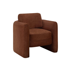 I 8097 - Chaise D'appoint, 32''H, Rembourré, Salon, Chambre À Coucher, Tissu Terracotta, Contemporain, Moderne - Simple Boutique
