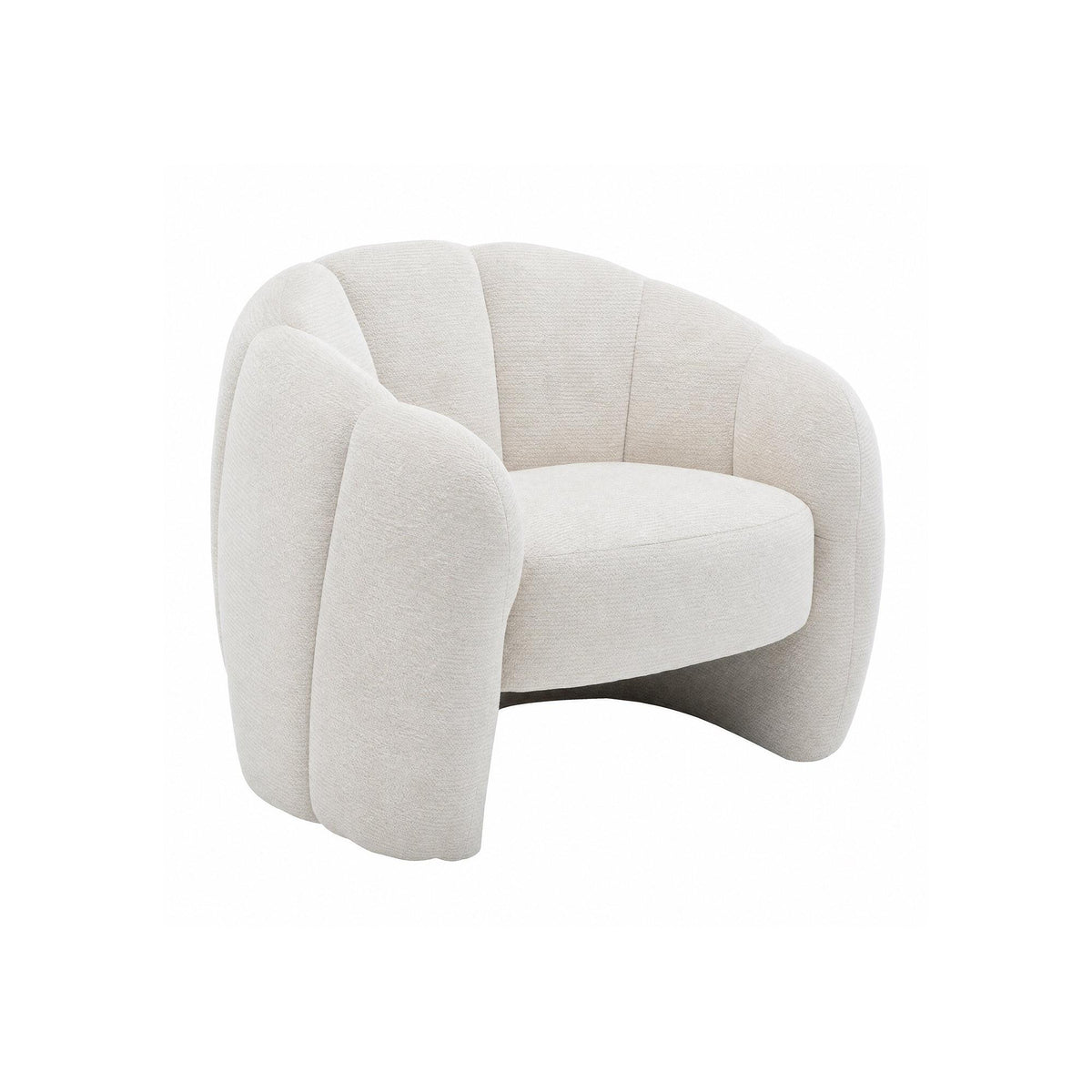 I 8110 - Chaise D'appoint, 29''H, Rembourré, Tissu Crème, Contemporain, Moderne - Simple Boutique