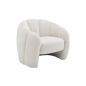 I 8110 - Chaise D'appoint, 29''H, Rembourré, Tissu Crème, Contemporain, Moderne - Simple Boutique