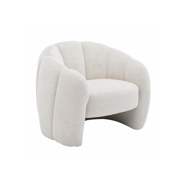I 8110 - Chaise D'appoint, 29''H, Rembourré, Tissu Crème, Contemporain, Moderne - Simple Boutique