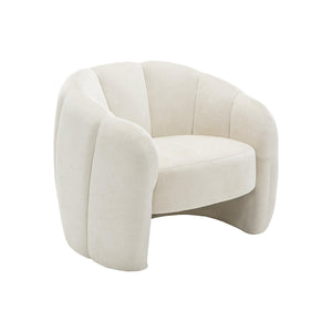 I 8110 - Chaise D'appoint, 29''H, Rembourré, Tissu Crème, Contemporain, Moderne - Simple Boutique