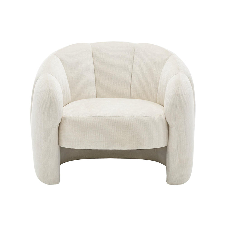 I 8110 - Chaise D'appoint, 29''H, Rembourré, Tissu Crème, Contemporain, Moderne - Simple Boutique