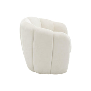 I 8110 - Chaise D'appoint, 29''H, Rembourré, Tissu Crème, Contemporain, Moderne - Simple Boutique