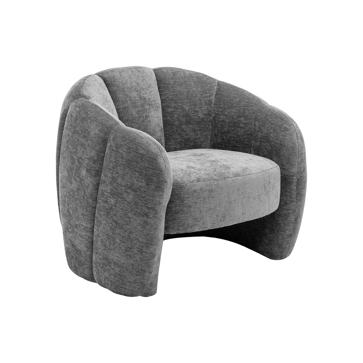 I 8111 - Chaise D'appoint, 29''H, Rembourré, Tissu Gris Foncé, Contemporain, Moderne - Simple Boutique