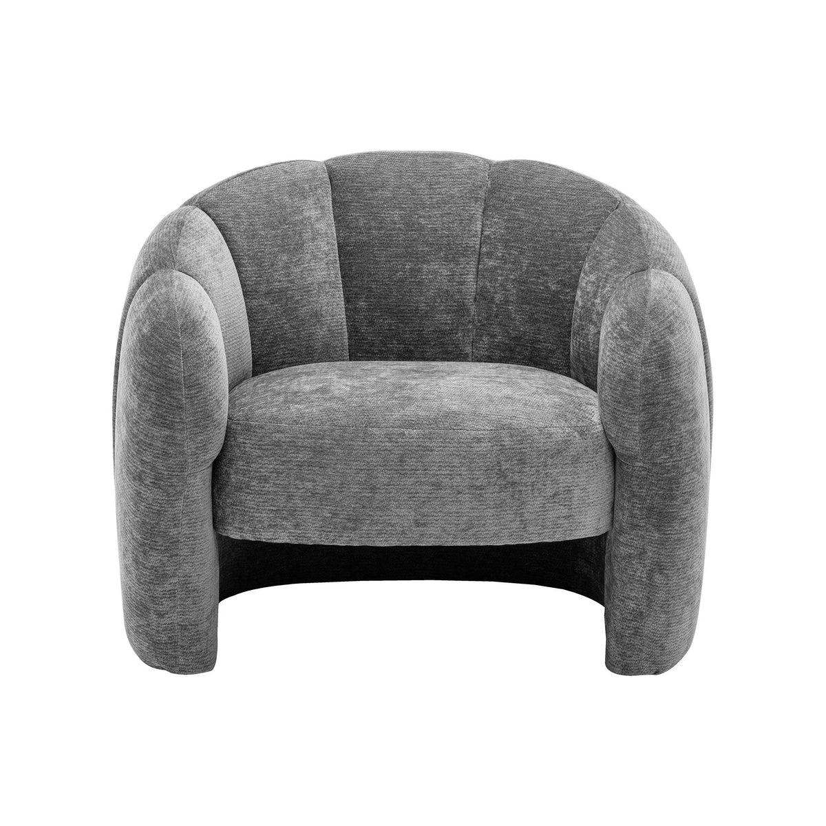 I 8111 - Chaise D'appoint, 29''H, Rembourré, Tissu Gris Foncé, Contemporain, Moderne - Simple Boutique