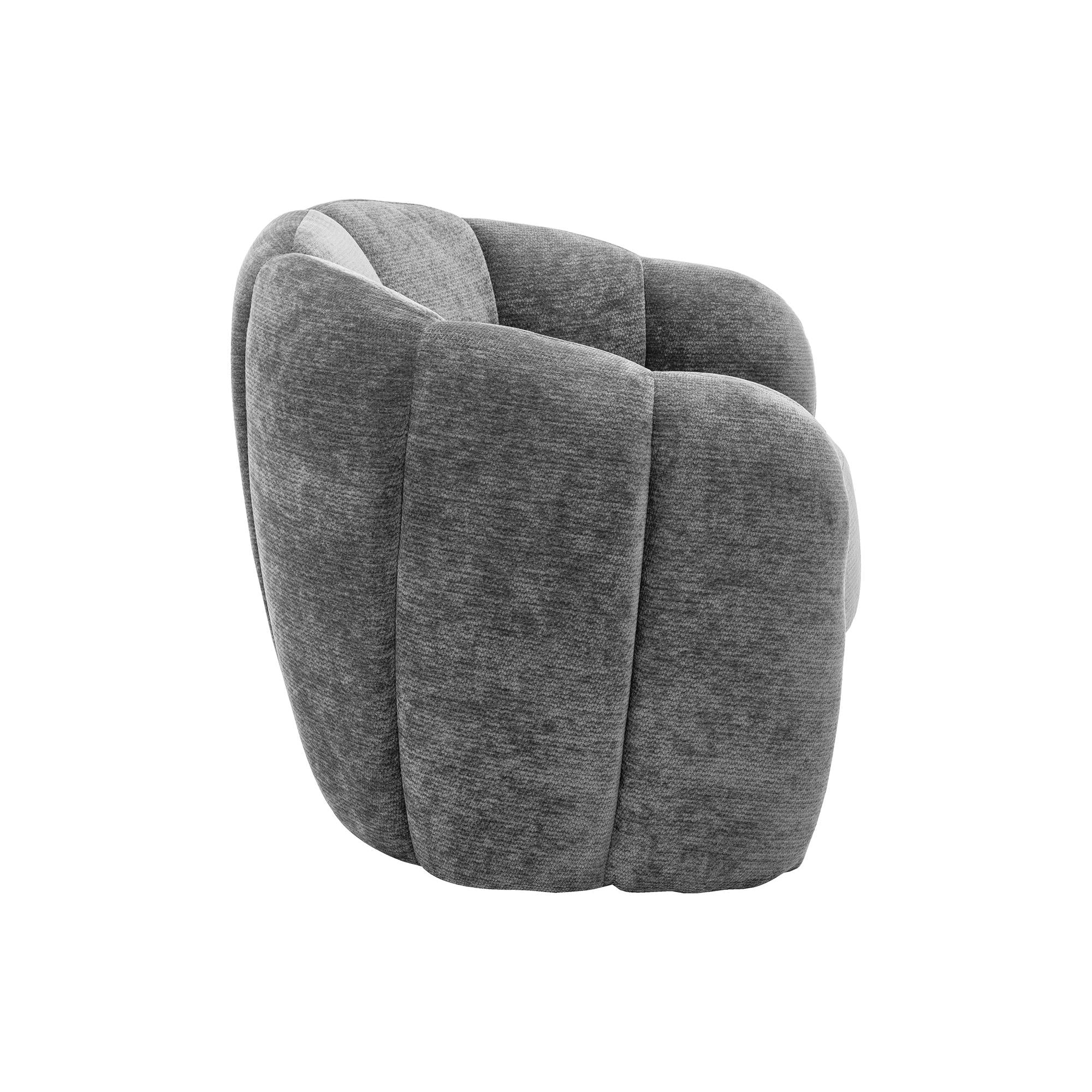 I 8111 - Chaise D'appoint, 29''H, Rembourré, Tissu Gris Foncé, Contemporain, Moderne - Simple Boutique