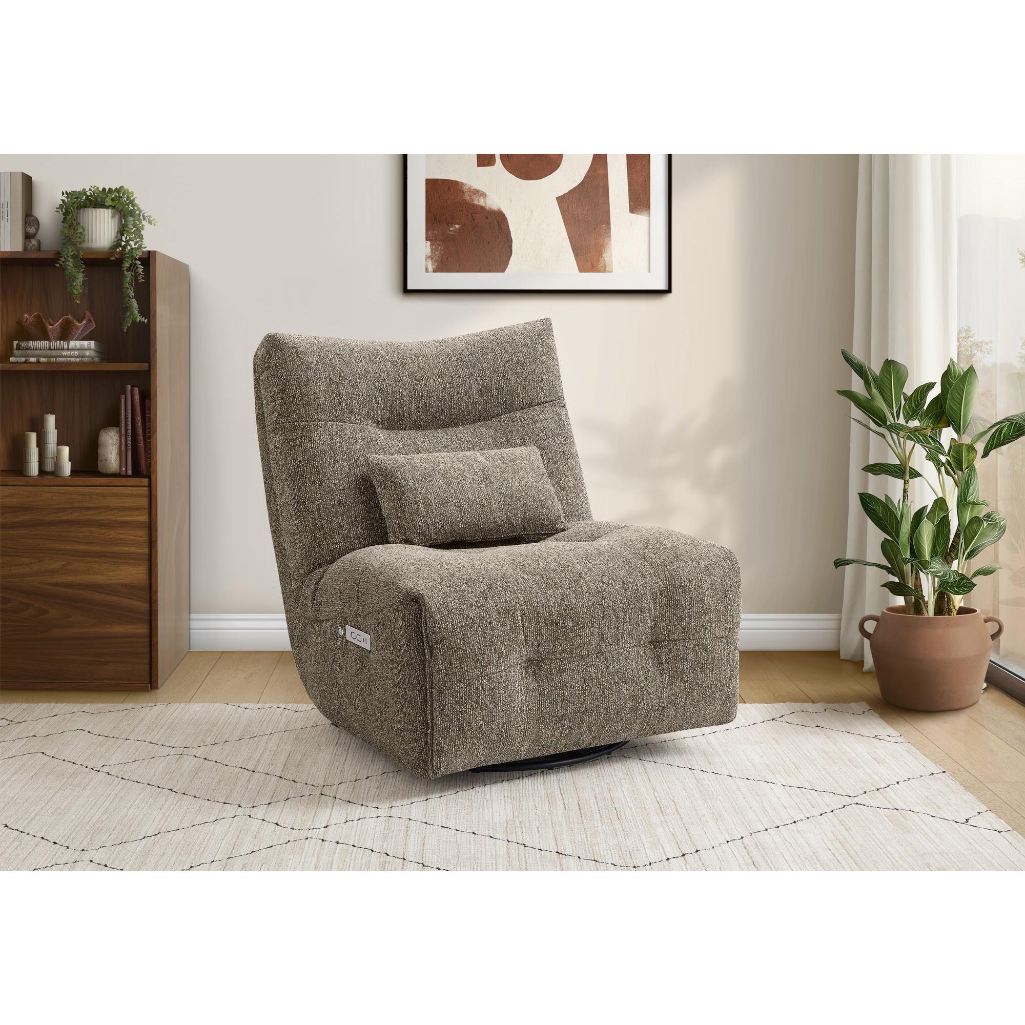 I 8188 - Fauteuil Inclinable, 35'' De Large, Puissance Chaleur Massage, Fauteuil Inclinable Électrique, Pivoter, Pivoter, Rembourré, Contemporain, Moderne - Simple Boutique