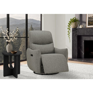 I 8400 - Fauteuil Inclinable, 31'' De Large, Fauteuil Inclinable Électrique, À Glissement, Pivoter, Port Usb Inclus, Rembourré, Tissu Gris Clair - Simple Boutique