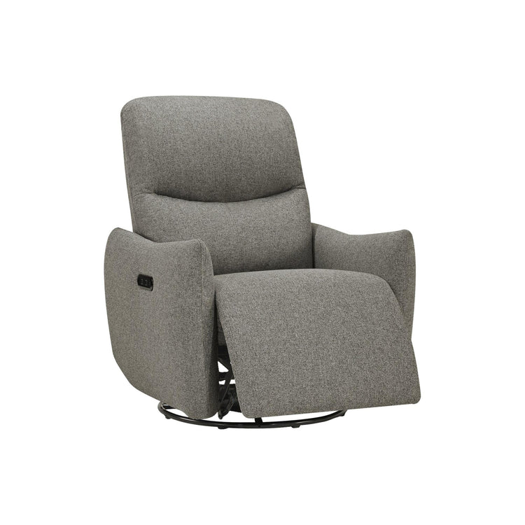 I 8400 - Fauteuil Inclinable, 31'' De Large, Fauteuil Inclinable Électrique, À Glissement, Pivoter, Port Usb Inclus, Rembourré, Tissu Gris Clair - Simple Boutique