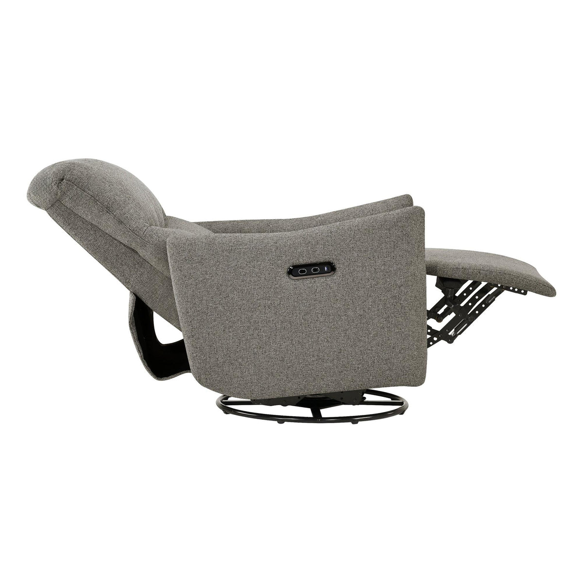 I 8400 - Fauteuil Inclinable, 31'' De Large, Fauteuil Inclinable Électrique, À Glissement, Pivoter, Port Usb Inclus, Rembourré, Tissu Gris Clair - Simple Boutique