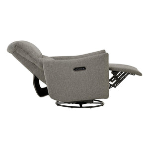I 8400 - Fauteuil Inclinable, 31'' De Large, Fauteuil Inclinable Électrique, À Glissement, Pivoter, Port Usb Inclus, Rembourré, Tissu Gris Clair - Simple Boutique