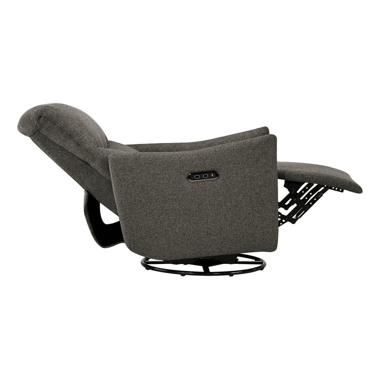 I 8401 - Fauteuil Inclinable, 31'' De Large, Fauteuil Inclinable Électrique, À Glissement, Pivoter, Port Usb Inclus, Rembourré, Tissu Gris Foncé - Simple Boutique