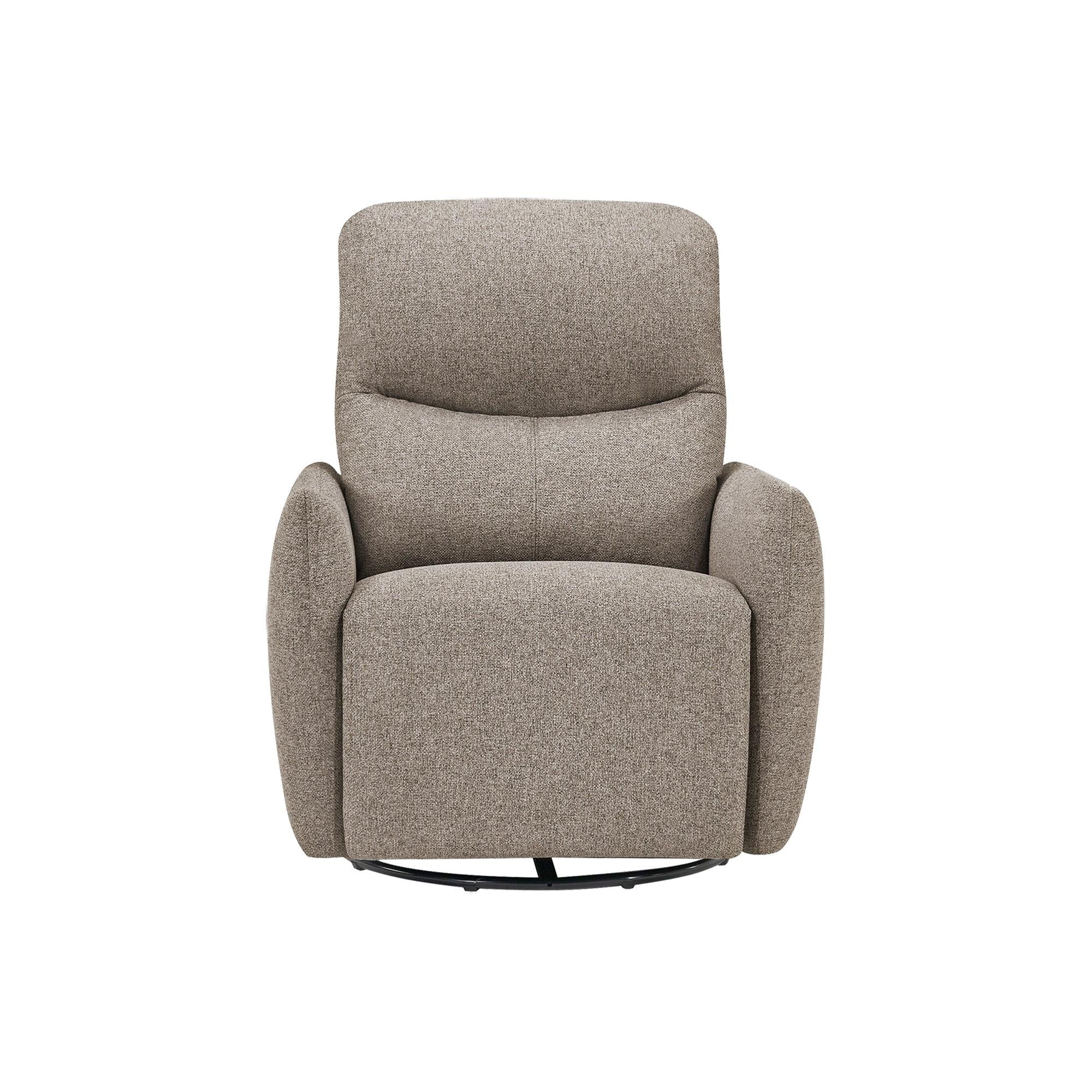 I 8402 - Fauteuil Inclinable, 31'' De Large, Fauteuil Inclinable Électrique, À Glissement, Pivoter, Port Usb Inclus, Rembourré, Tissu Marron Clair - Simple Boutique