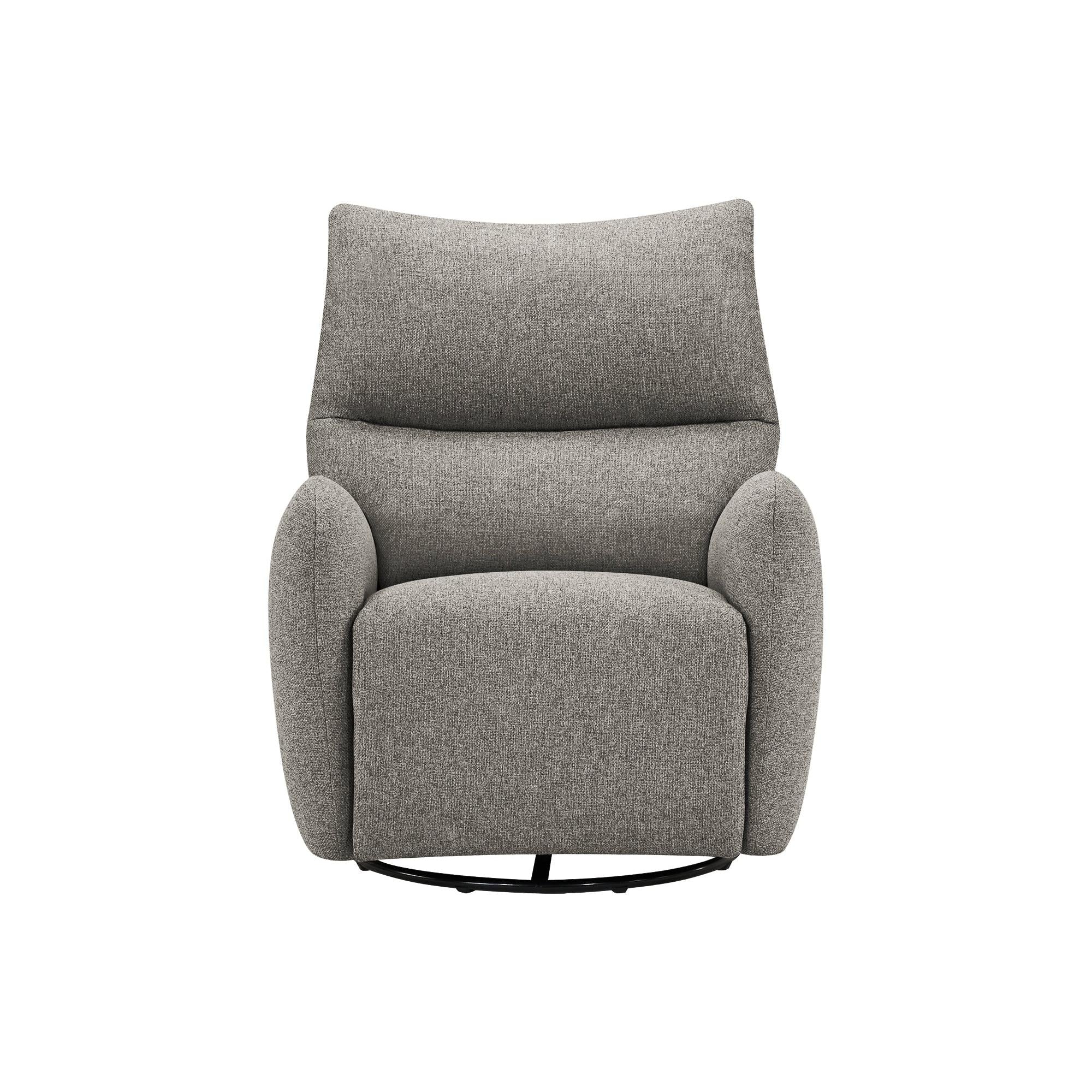 I 8405 - Fauteuil Inclinable, 32'' De Large, À Glissement, Fauteuil Inclinable Électrique, Pivoter, Port Usb Inclus, Rembourré, Tissu Gris Clair - Simple Boutique