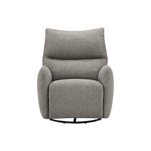 I 8405 - Fauteuil Inclinable, 32'' De Large, À Glissement, Fauteuil Inclinable Électrique, Pivoter, Port Usb Inclus, Rembourré, Tissu Gris Clair - Simple Boutique