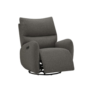 I 8406 - Fauteuil Inclinable, 32'' De Large, À Glissement, Fauteuil Inclinable Électrique, Pivoter, Port Usb Inclus, Rembourré, Tissu Gris Foncé - Simple Boutique