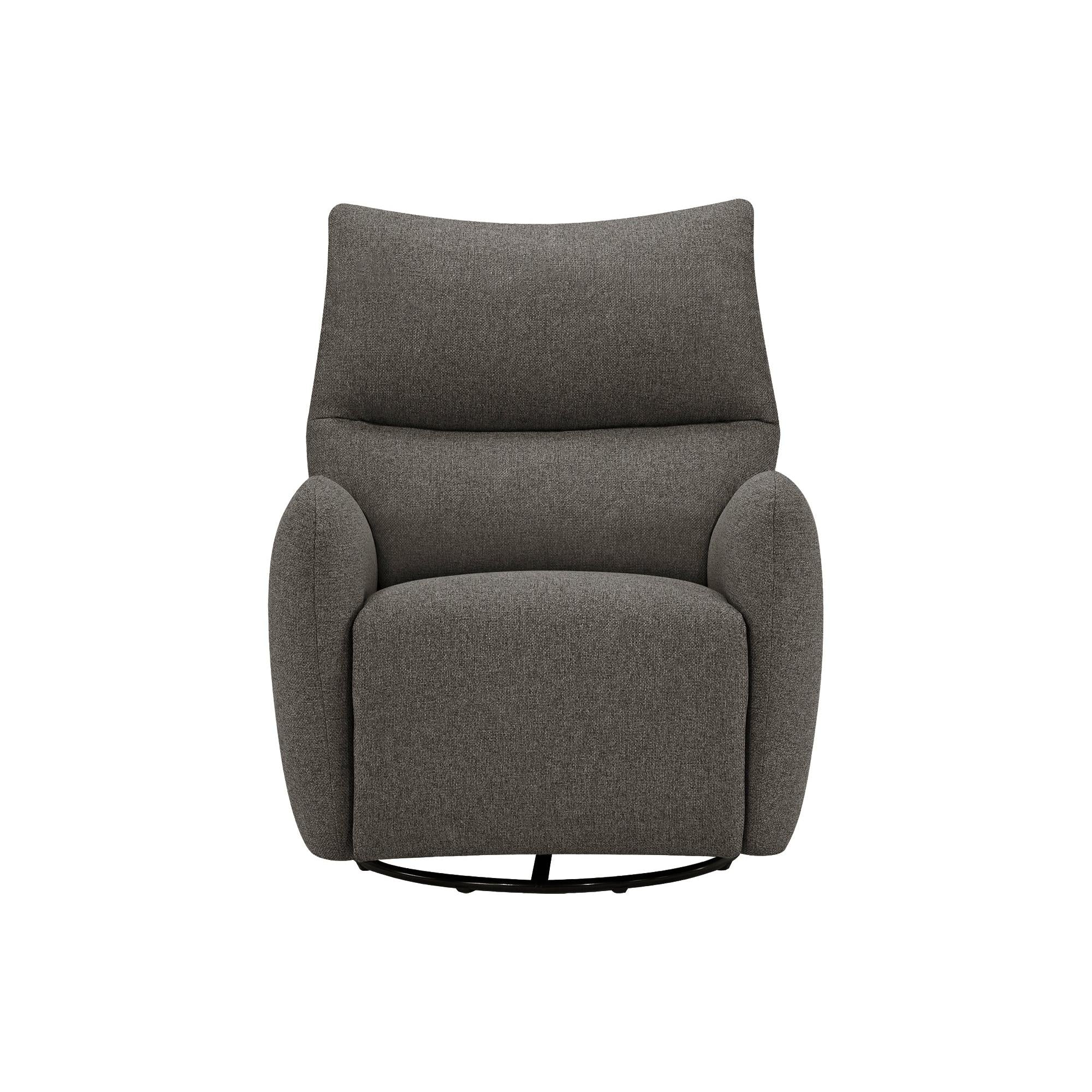 I 8406 - Fauteuil Inclinable, 32'' De Large, À Glissement, Fauteuil Inclinable Électrique, Pivoter, Port Usb Inclus, Rembourré, Tissu Gris Foncé - Simple Boutique