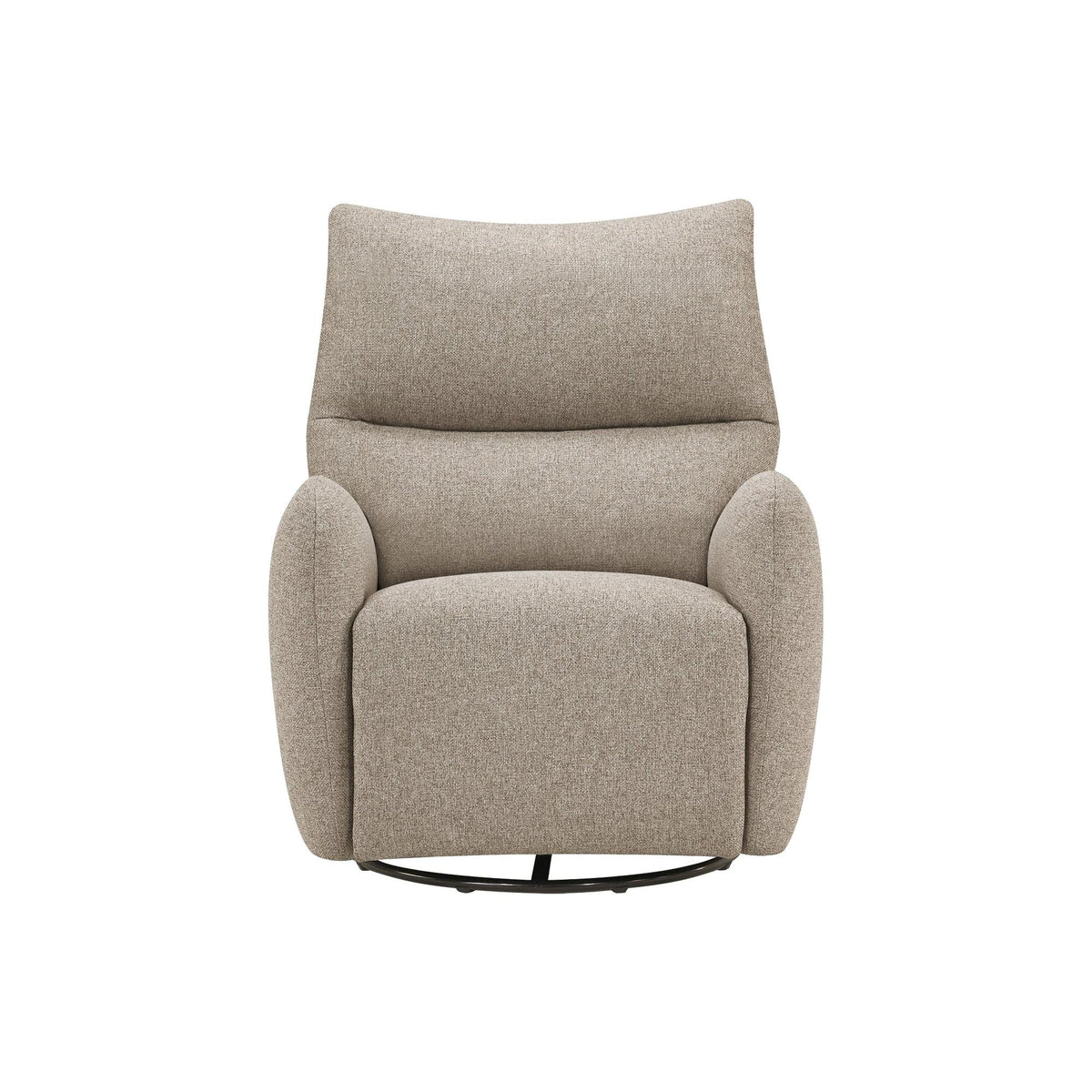 I 8407 - Fauteuil Inclinable, 32'' De Large, À Glissement, Fauteuil Inclinable Électrique, Pivoter, Port Usb Inclus, Rembourré, Tissu Marron Clair - Simple Boutique