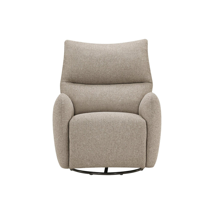 I 8407 - Fauteuil Inclinable, 32'' De Large, À Glissement, Fauteuil Inclinable Électrique, Pivoter, Port Usb Inclus, Rembourré, Tissu Marron Clair - Simple Boutique