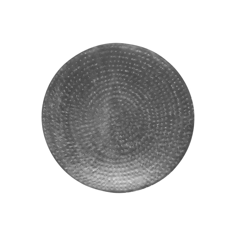 I 8916 - Table D'appoint, Tambour, Côté, Bout, Table De Nuit, Lampe, Salon, Chambre À Coucher, Métal Chrome, Contemporain, Moderne - Simple Boutique
