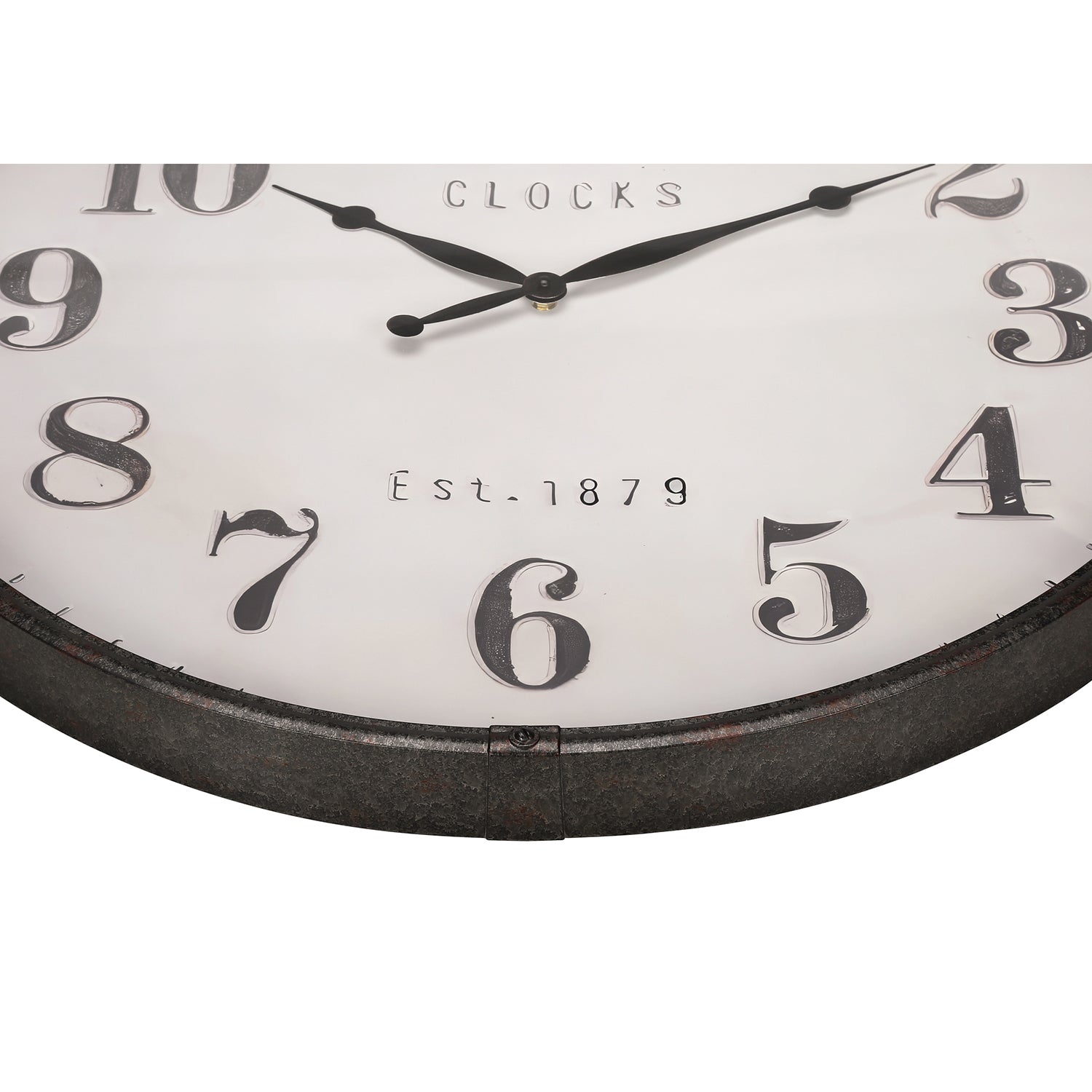 I 9024 - Horloge, 30" Rond, Surdimensionné Grand, Horloge Murale, Brun, Transitionnel - Simple Boutique