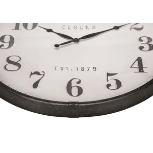 I 9024 - Horloge, 30" Rond, Surdimensionné Grand, Horloge Murale, Brun, Transitionnel - Simple Boutique