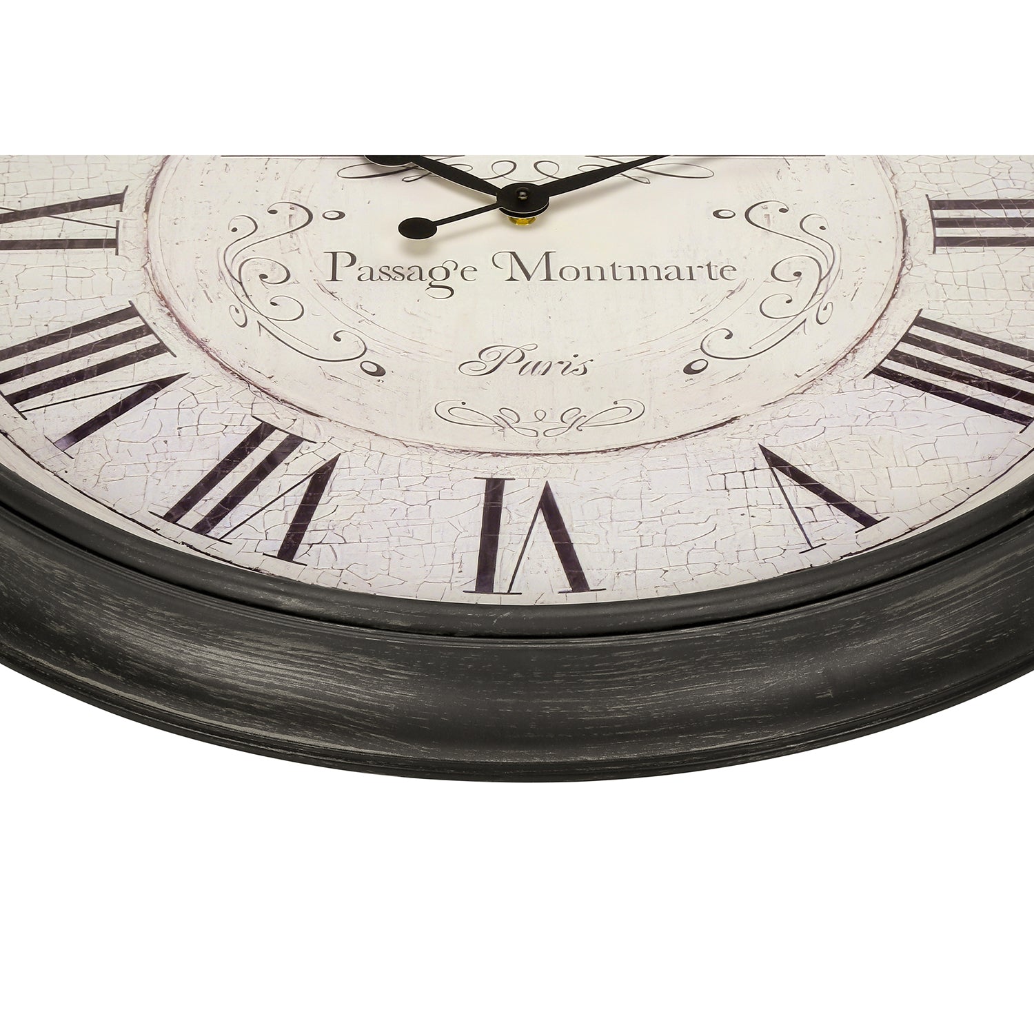 I 9026 - Horloge, 30" Rond, Surdimensionné Grand, Horloge Murale, Brun, Transitionnel - Simple Boutique