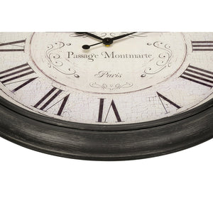 I 9026 - Horloge, 30" Rond, Surdimensionné Grand, Horloge Murale, Brun, Transitionnel - Simple Boutique