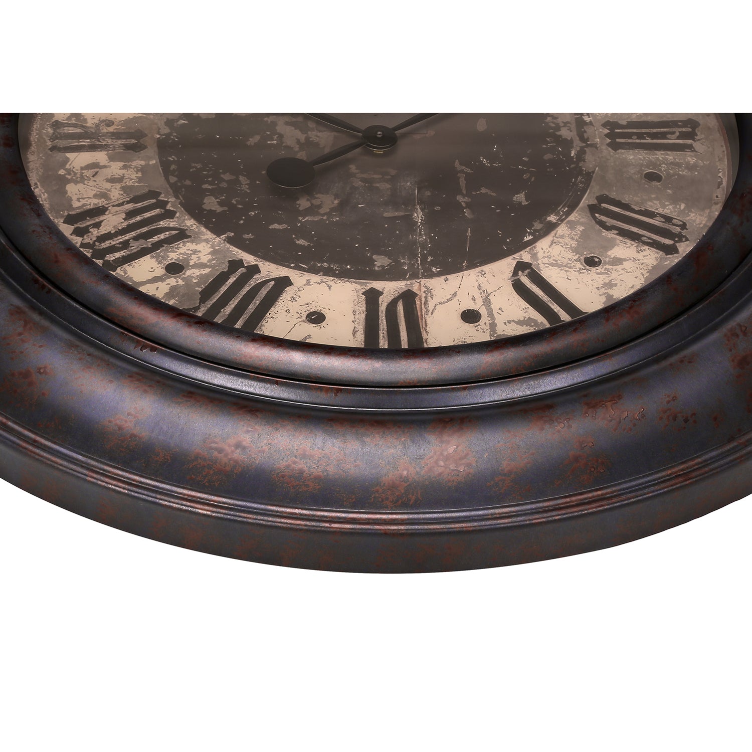 I 9027 - Horloge, 30" Rond, Surdimensionné Grand, Horloge Murale, Brun, Transitionnel - Simple Boutique