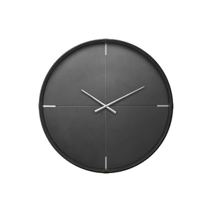 I 9035 - Horloge, 30'' Rond, Surdimensionné Grand, Horloge Murale, Noir, Contemporain, Moderne - Simple Boutique