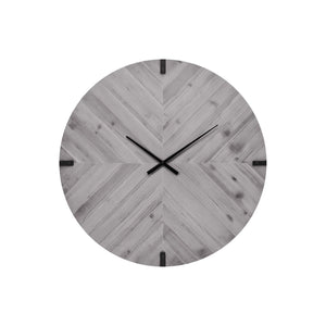 I 9038 - Horloge, 30'' Rond, Surdimensionné Grand, Horloge Murale, Gris, Contemporain, Moderne - Simple Boutique