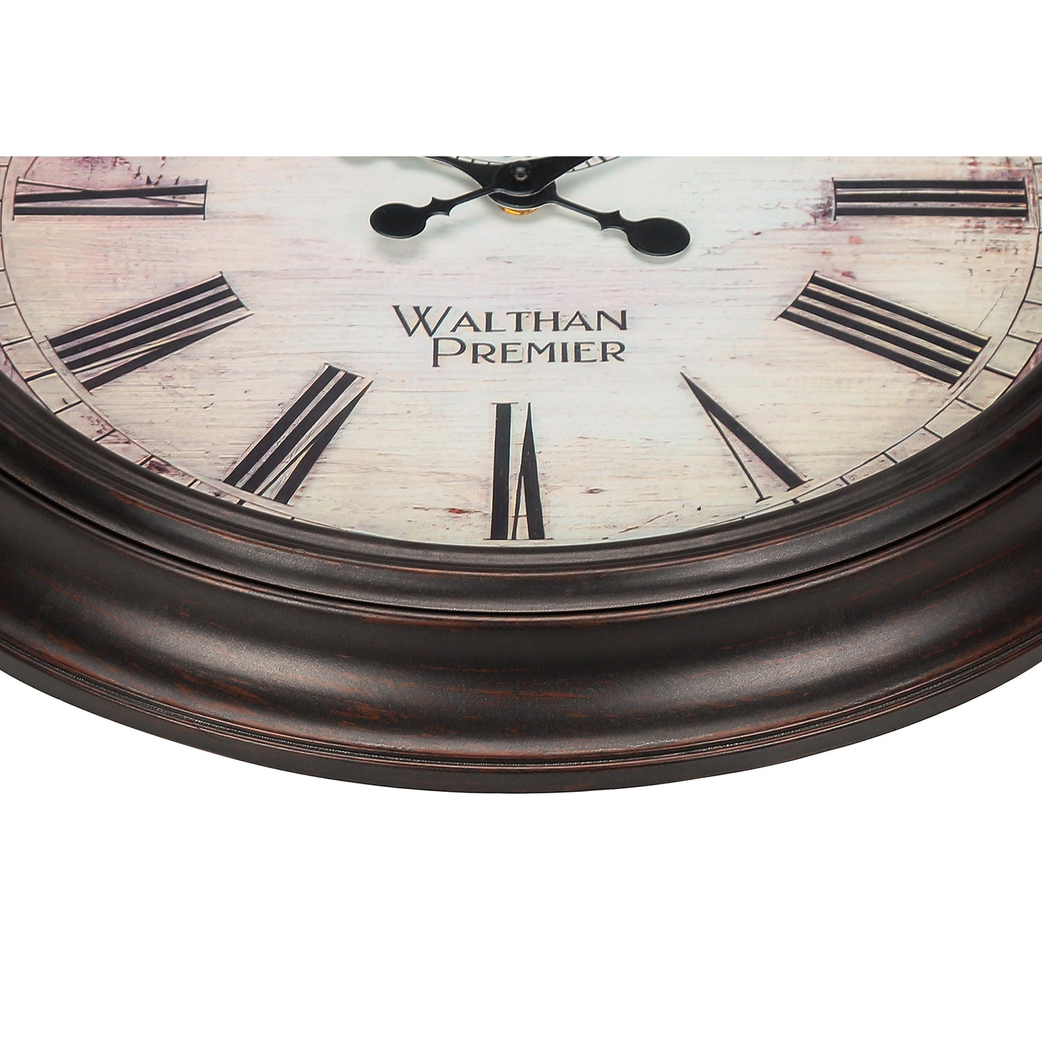 I 9040 - Horloge, 20" Rond, Horloge Murale, Brun, Transitionnel - Simple Boutique