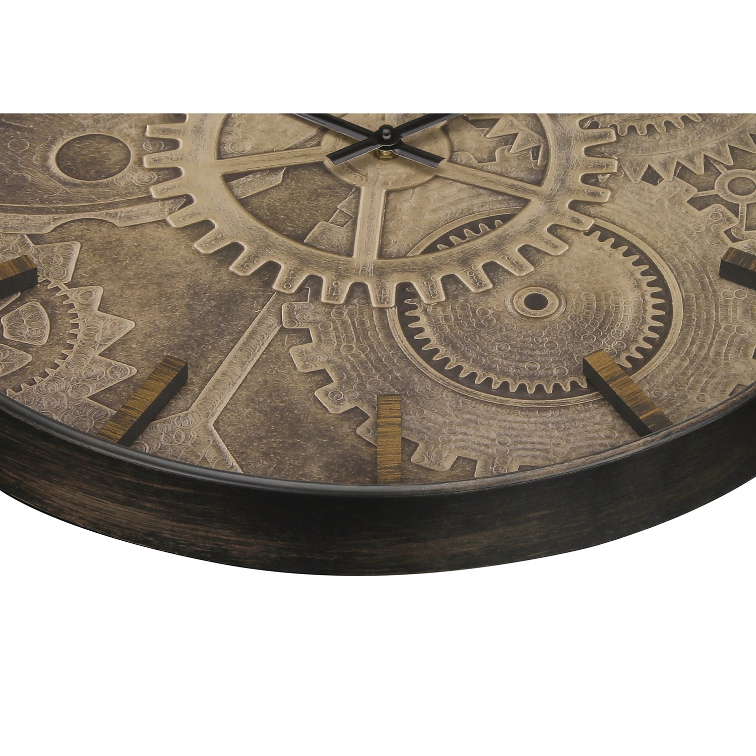 I 9041 - Horloge, 20" Rond, Horloge Murale, Brun, Transitionnel - Simple Boutique