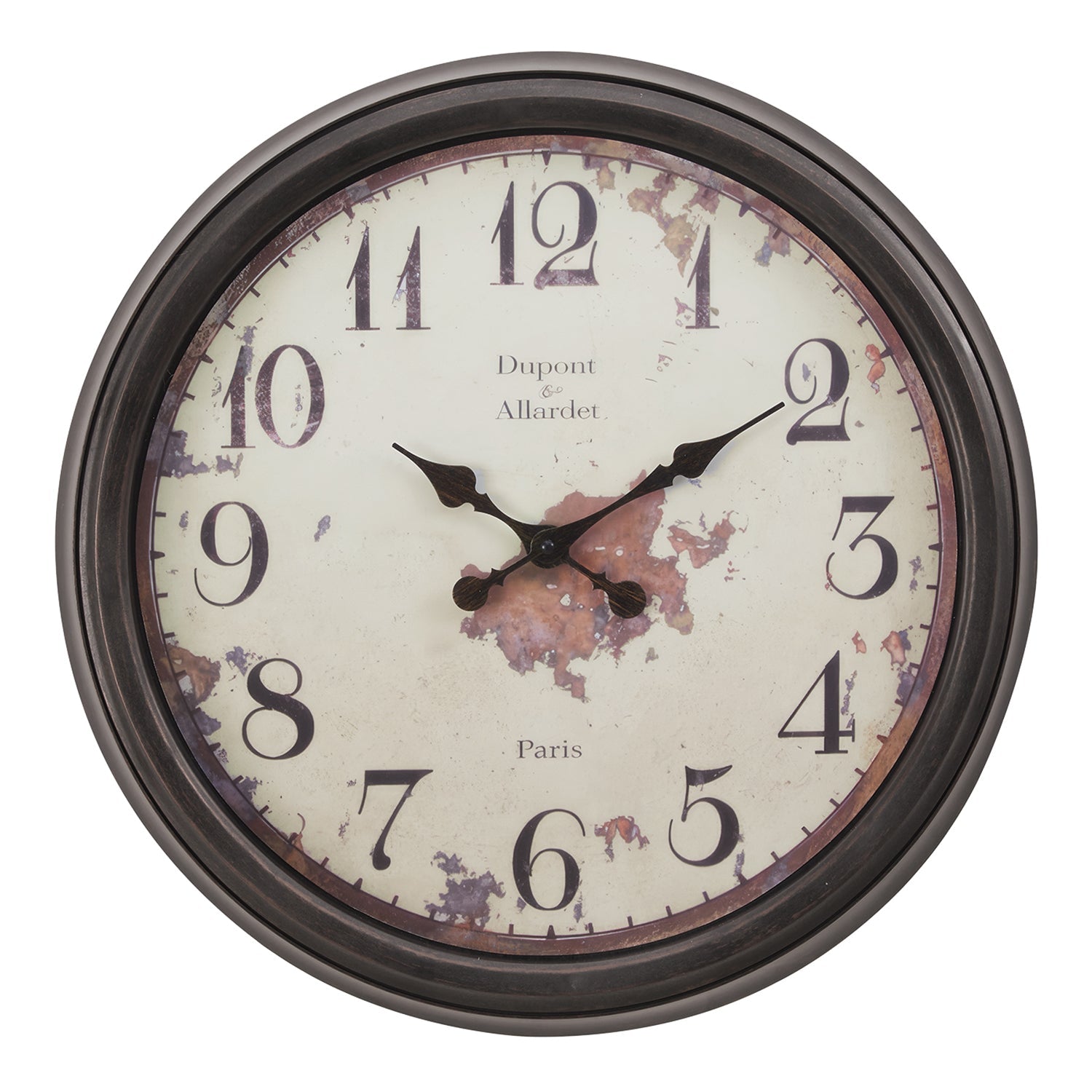 I 9042 - Horloge, 20" Rond, Horloge Murale, Brun, Transitionnel - Simple Boutique