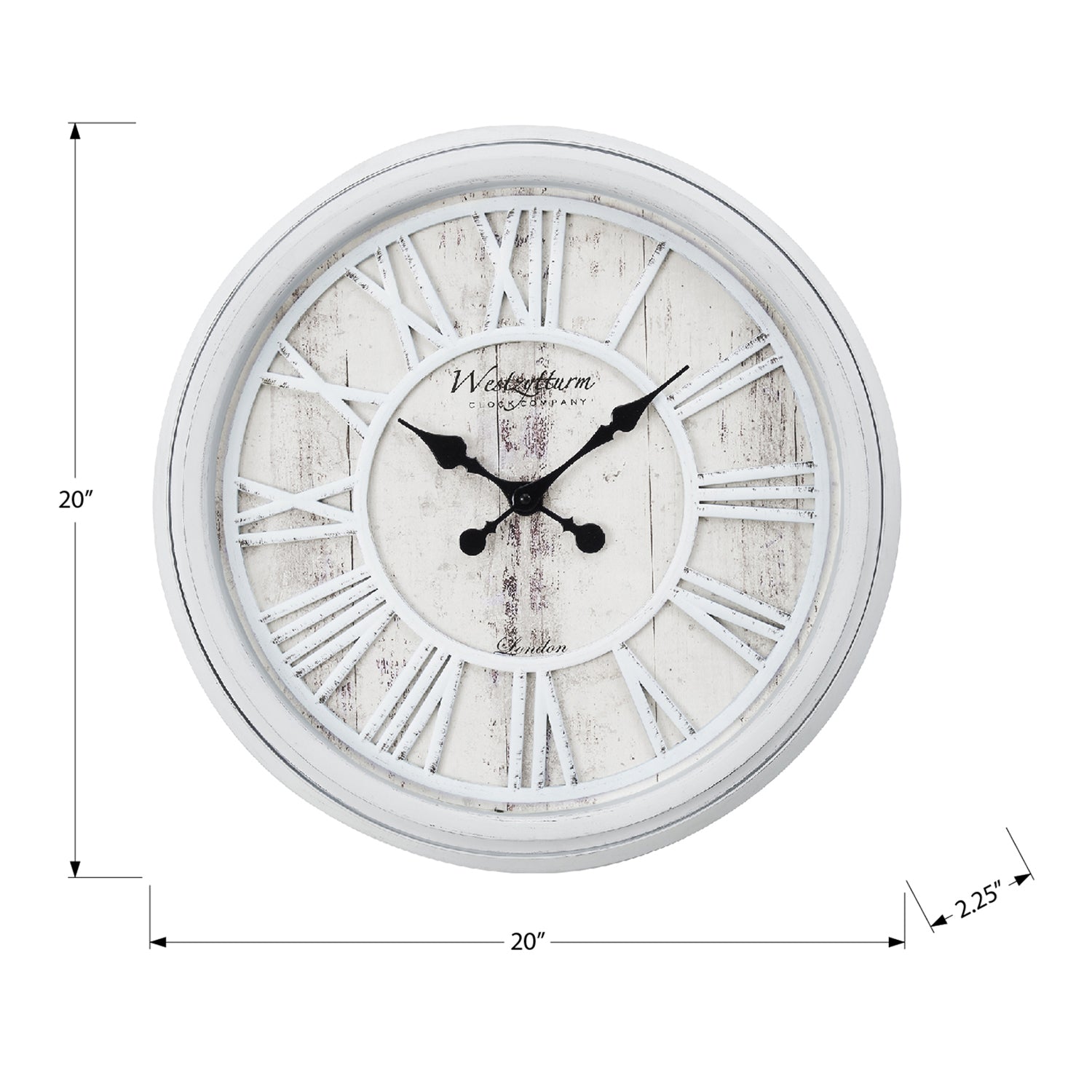 I 9043 - Horloge, 20" Rond, Horloge Murale, Transitionnel - Simple Boutique