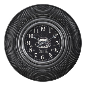 I 9044 - Horloge, 20" Rond, Gris Charbon, Transitionnel - Simple Boutique