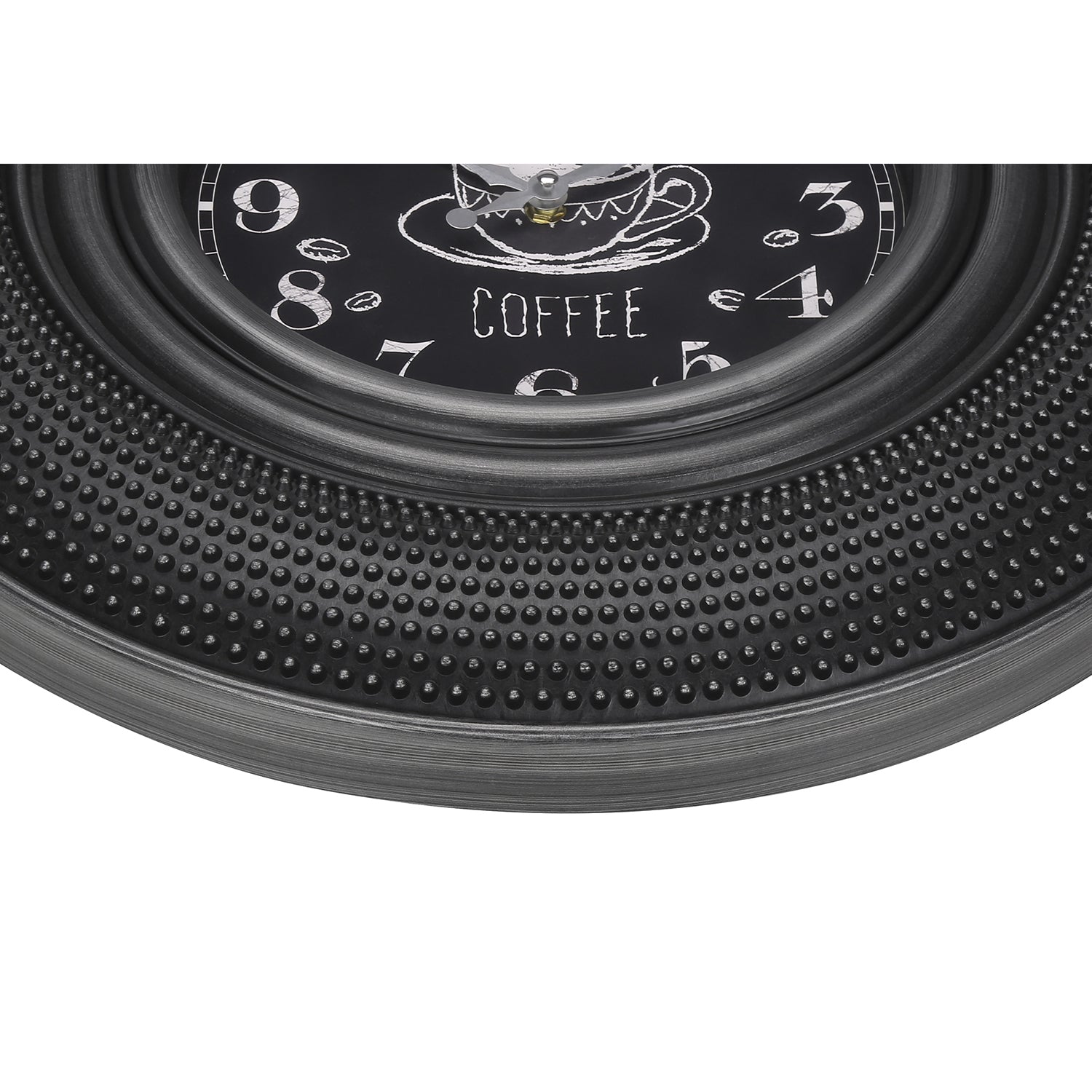 I 9044 - Horloge, 20" Rond, Gris Charbon, Transitionnel - Simple Boutique
