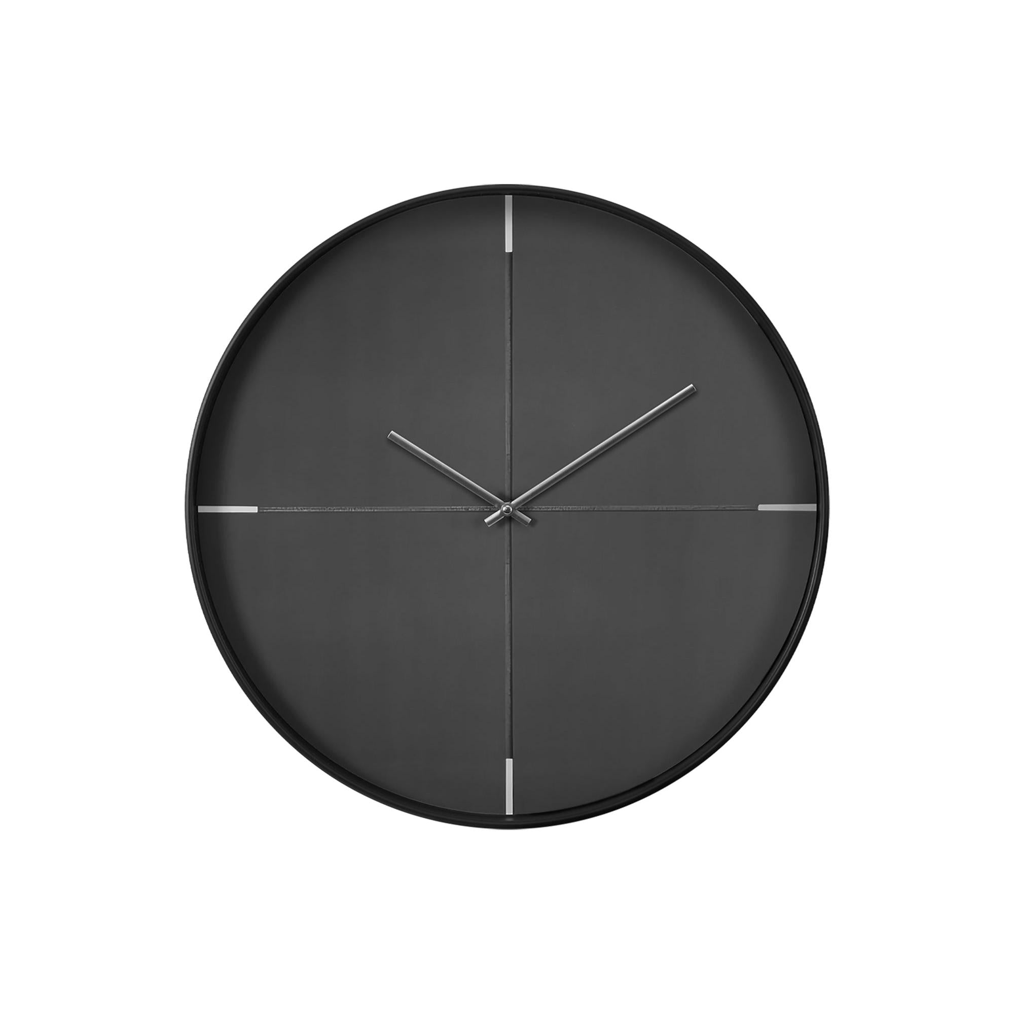 I 9050 - Horloge, 20'' Rond, Horloge Murale, Noir, Contemporain, Moderne - Simple Boutique