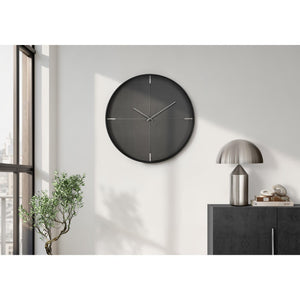I 9050 - Horloge, 20'' Rond, Horloge Murale, Noir, Contemporain, Moderne - Simple Boutique