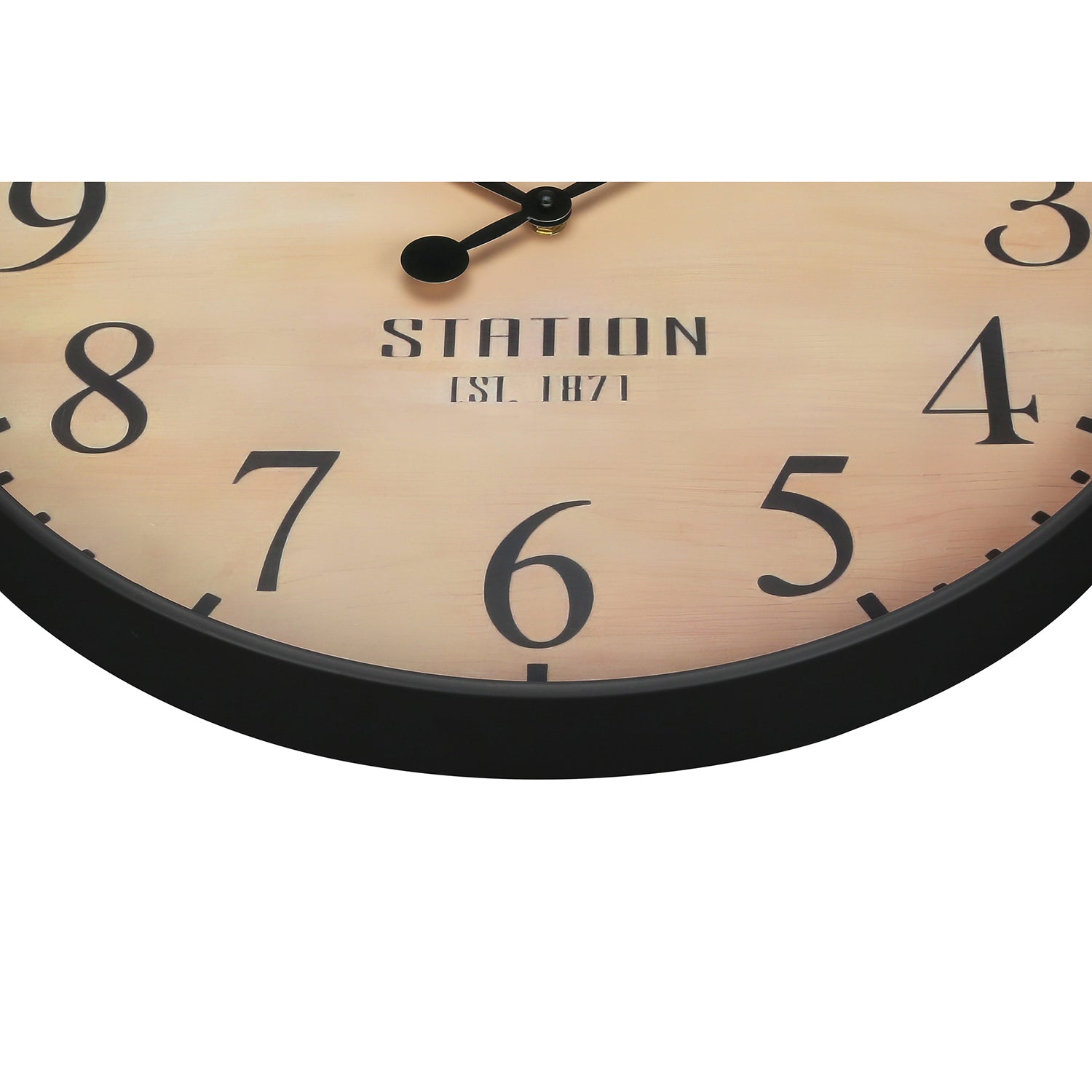 I 9053 - Horloge, 20" Rond, Horloge Murale, Brun Antique, Transitionnel - Simple Boutique