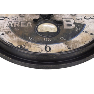 I 9055 - Horloge, 20" Rond, Horloge Murale, Brun Antique, Transitionnel - Simple Boutique