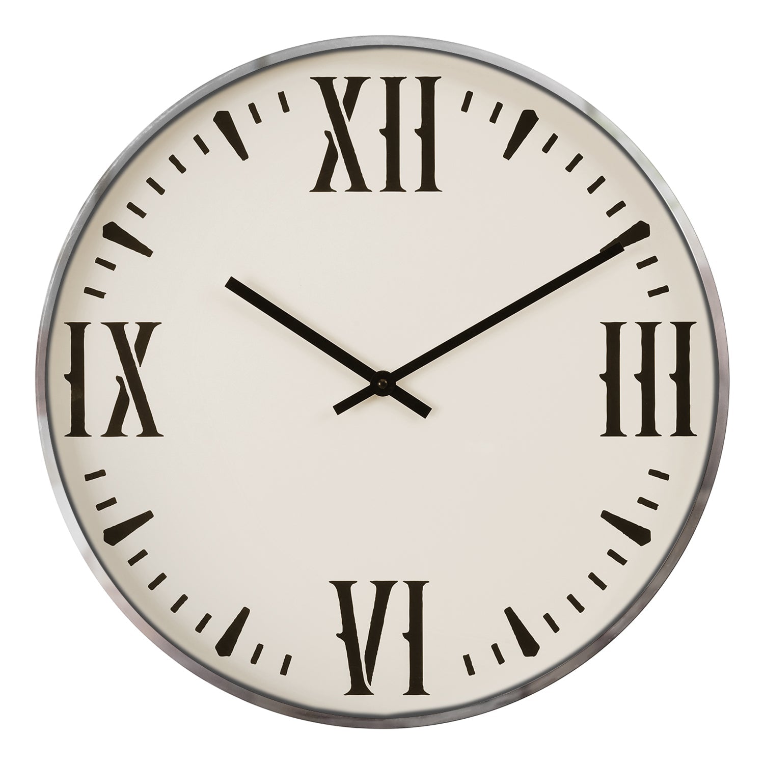 I 9060 - Horloge, 20" Rond, Horloge Murale, Noir, Blanc, Moderne - Simple Boutique